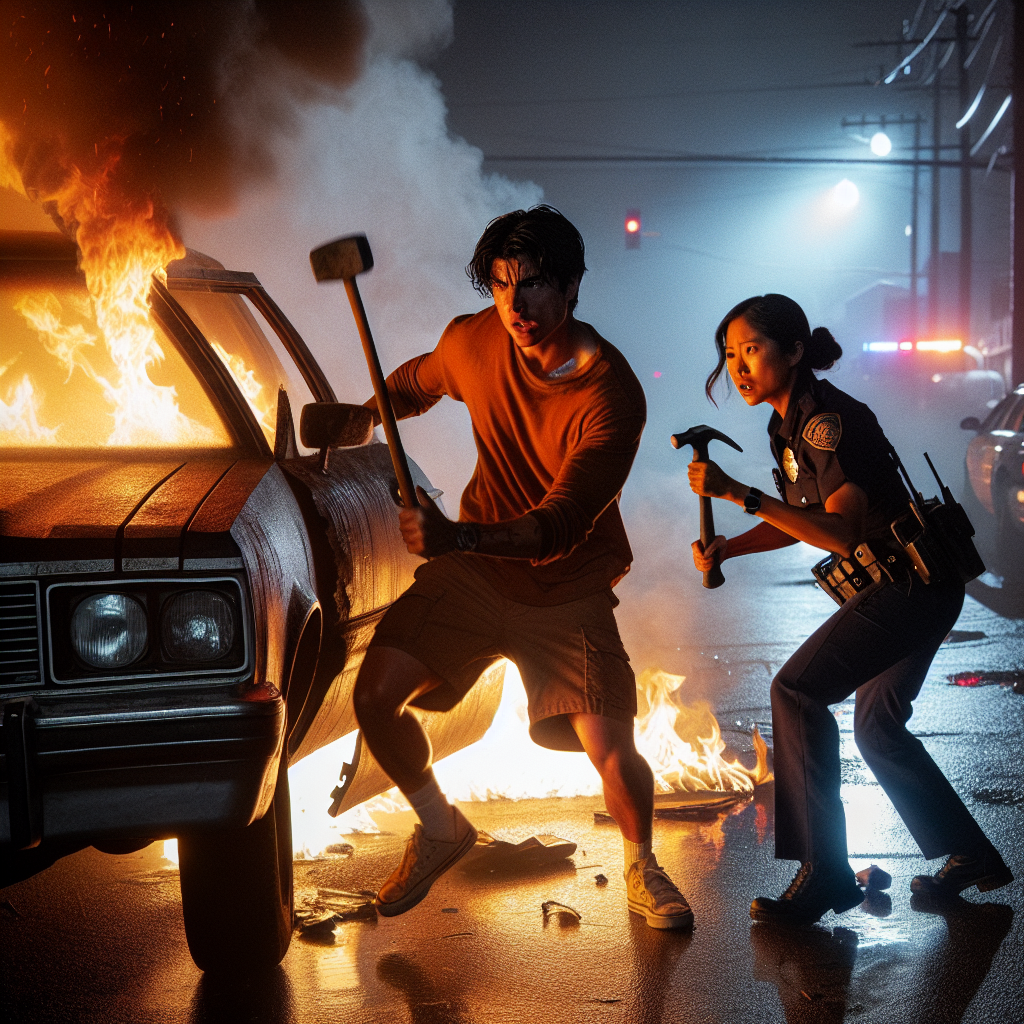 Featured image for Heroic Rescue: Good Samaritan and Officer Save Driver from Blazing Vehicle