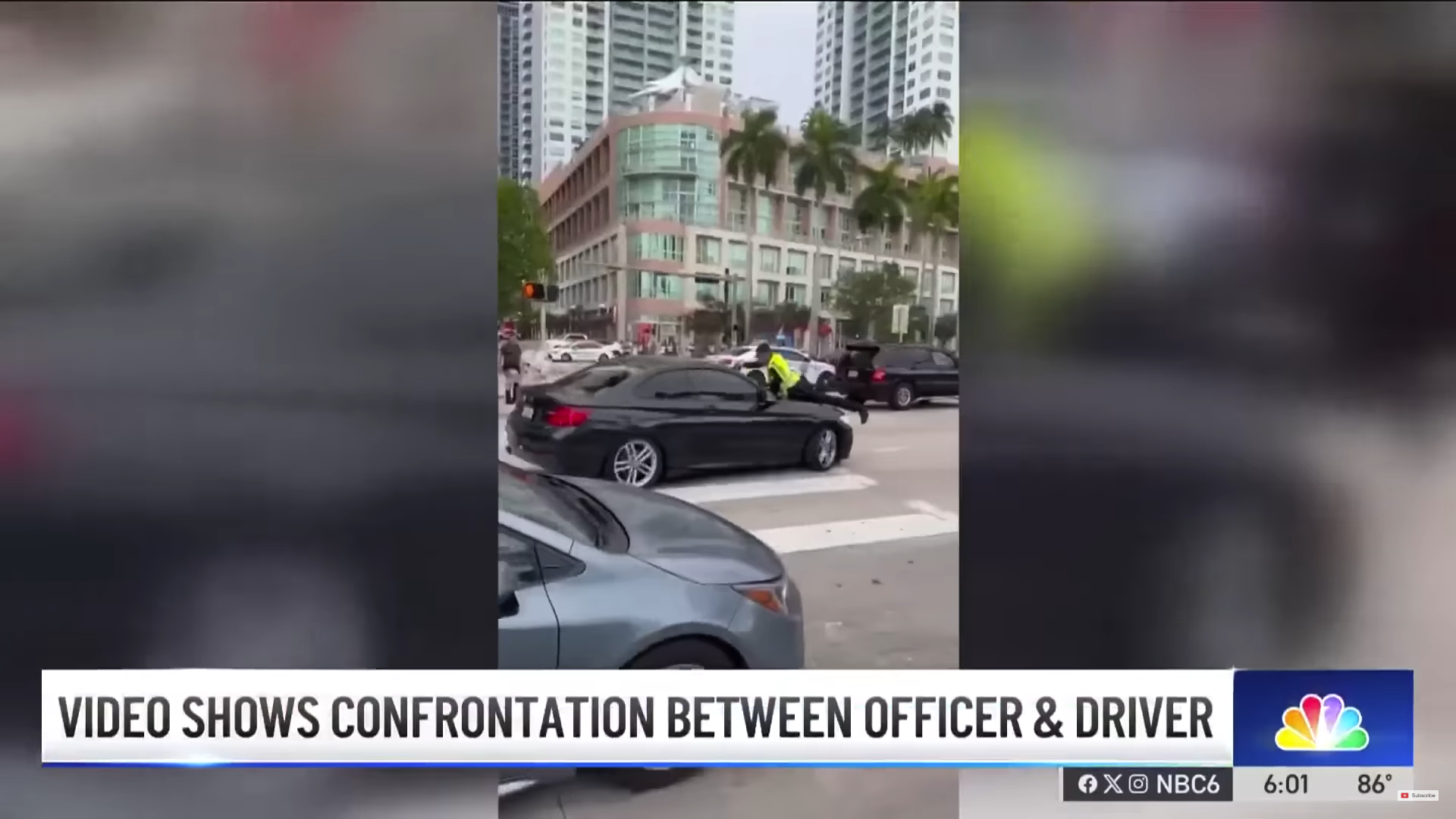 Viral Video Captures Miami Officer Shooting Through BMW Windshield While on Hood