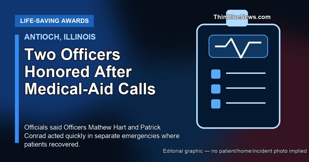 Antioch Officers Honored After Two Lifesaving Medical Responses