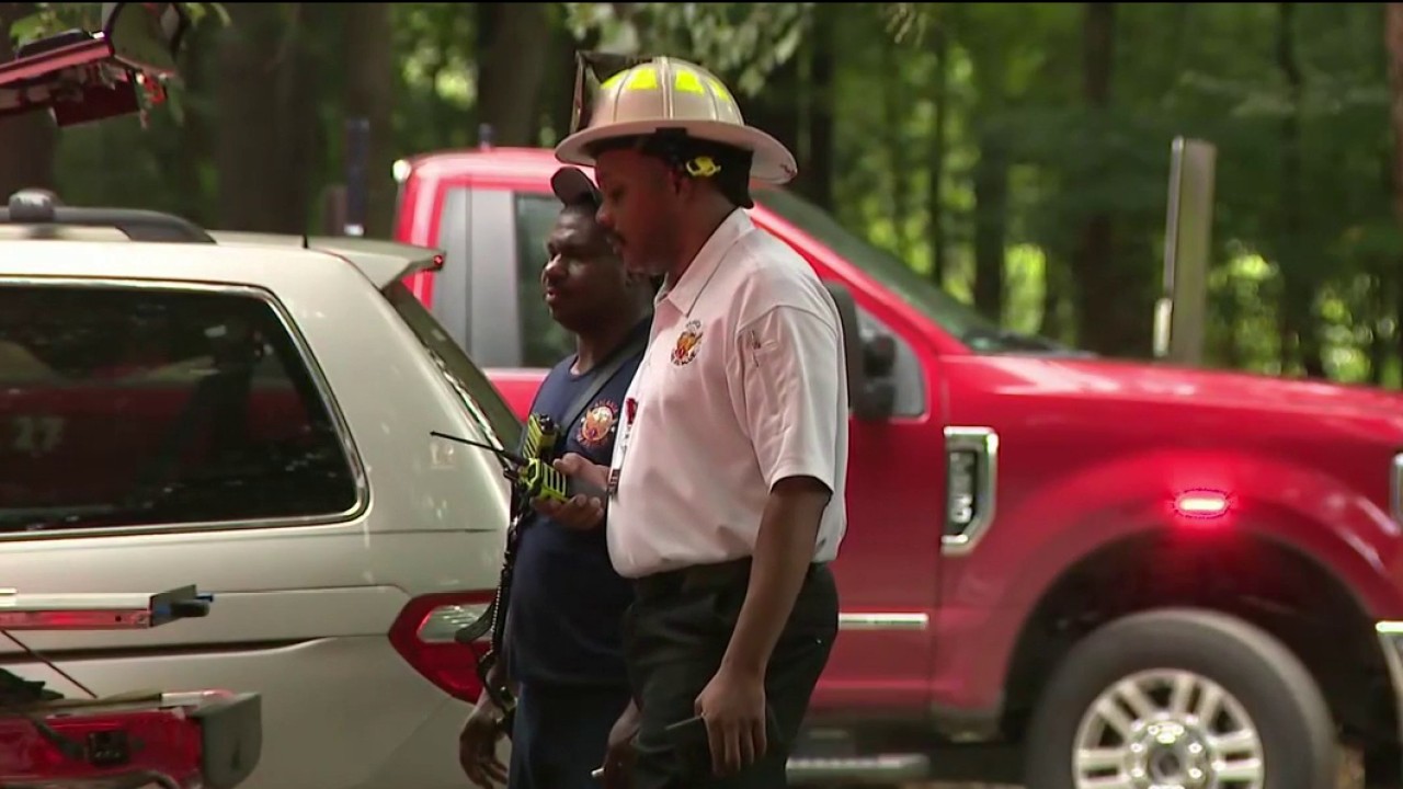 Atlanta Fire Rescue personnel at the Chattahoochee River response where six adults were brought to safety on July 25, 2026.
