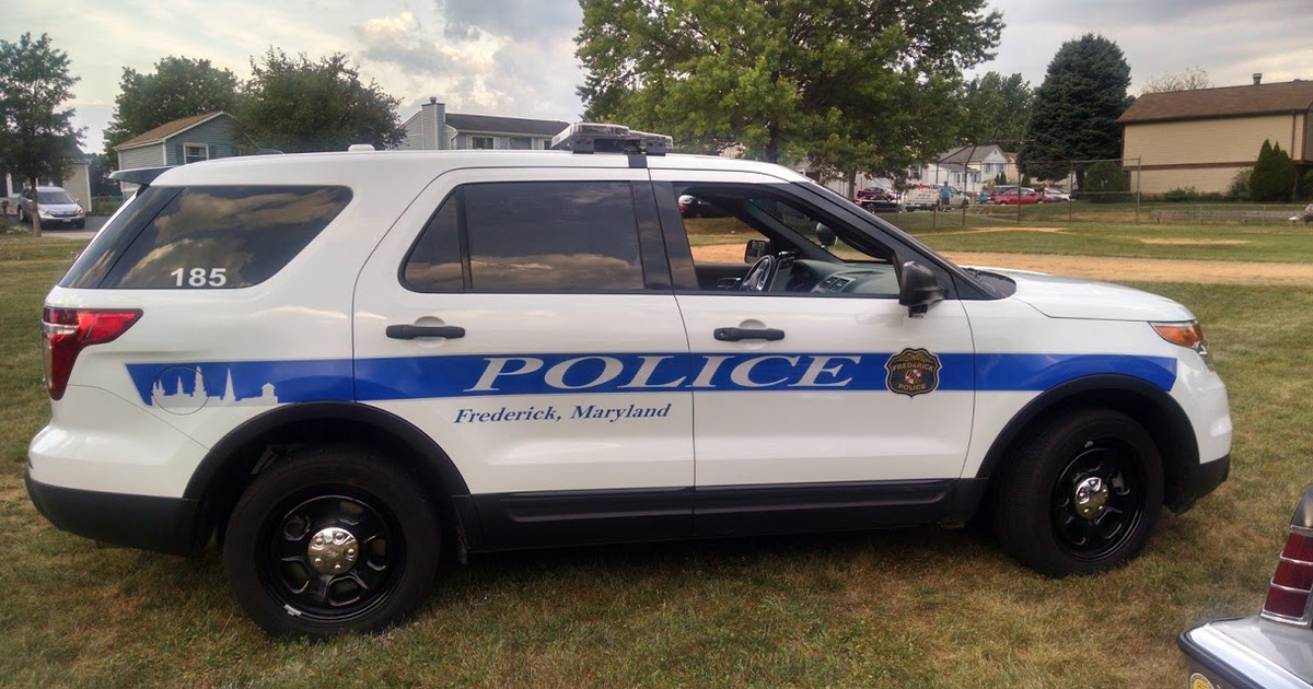 Contextual file photograph of a Frederick, Maryland police SUV in 2015; not the October 2026 academy graduation or current fleet.