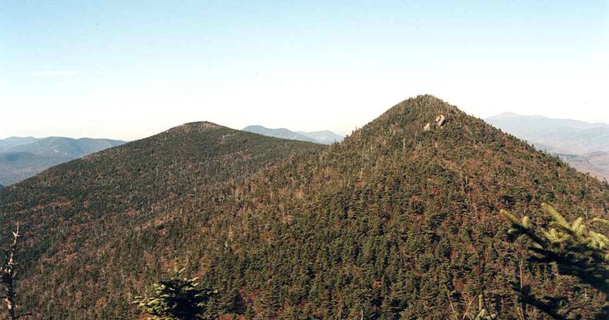 Archive contextual photograph of North and Middle Mount Tripyramid in 1996; not the rescue or Pine Bend Brook Trail.